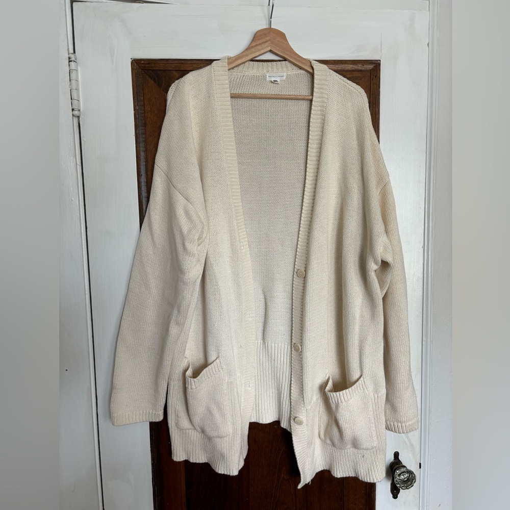 Basin + Range Long Cream Cardigan Oversized M/L